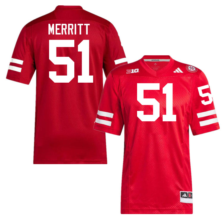 Nebraska Cornhuskers #51 Dawson Merritt College Football Jerseys Stitched-Scarlet Nebraska Cornhuskers #51 Dawson Merritt College Football Jerseys Stitched-Scarlet